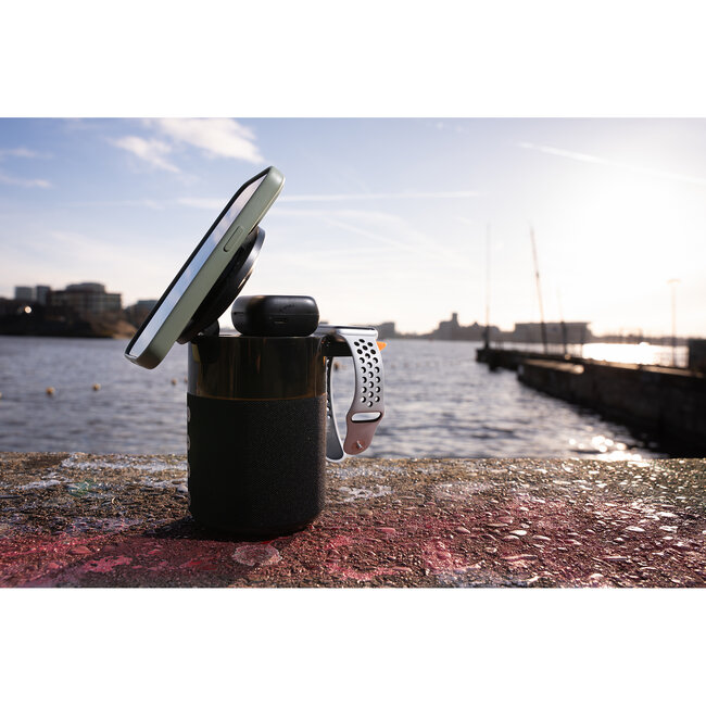 5-in-1 Charging speaker light - zwart