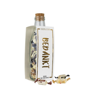 Bedankt fles met toffees