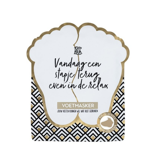 Voetenmasker - Vandaag een stapje terug, even in de relax