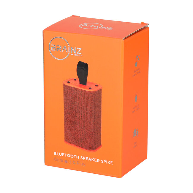 Brainz speaker Spike met LED verlichting oranje
