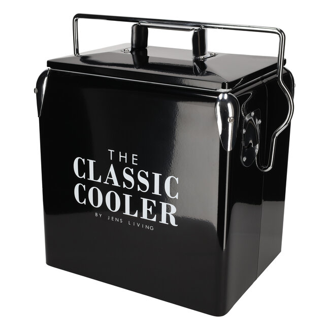 Jens Living retro koelbox 13 liter zwart