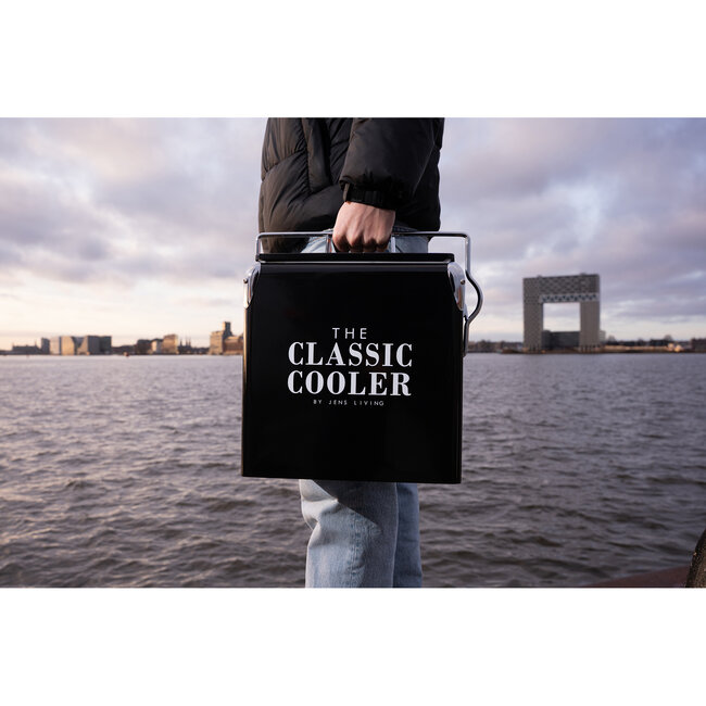 Jens Living retro koelbox 13 liter zwart