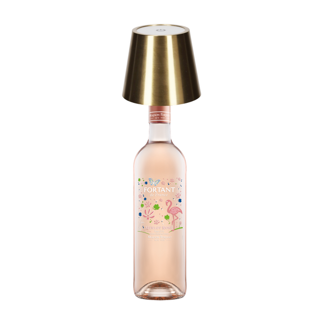 Fles lamp LED met Fortant rosé