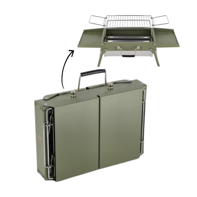 Fyra draagbare BBQ groen