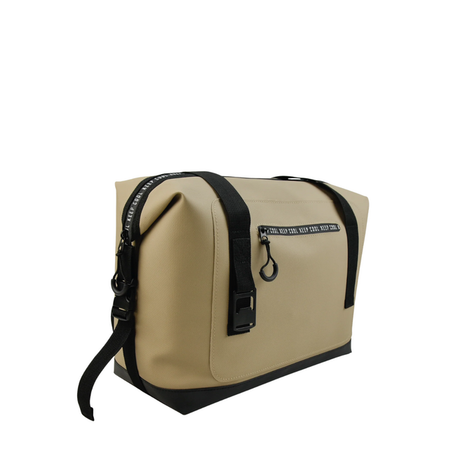 Koelshopper met opener off white - gepersonaliseerd