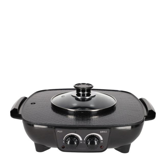 2-in-1 hotpot & grill - zwart