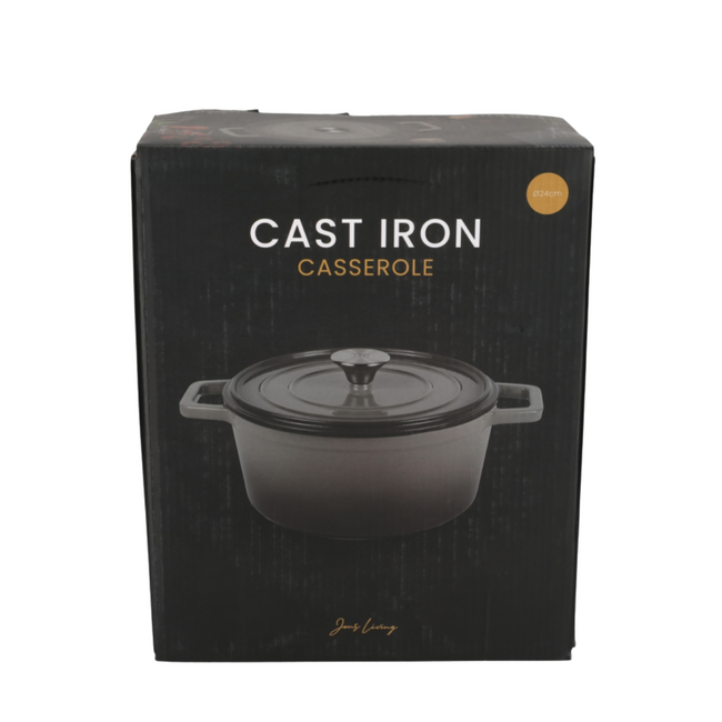 Gietijzeren braadpan 24 cm grijs