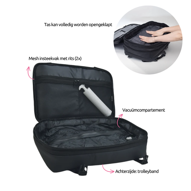 Vacuüm underseater rugzak / koffer zwart