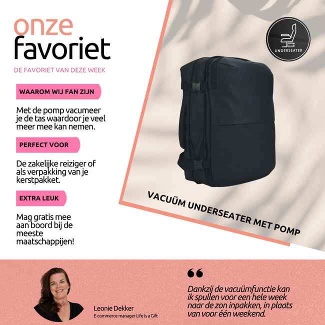 Vacuüm underseater rugzak / koffer zwart
