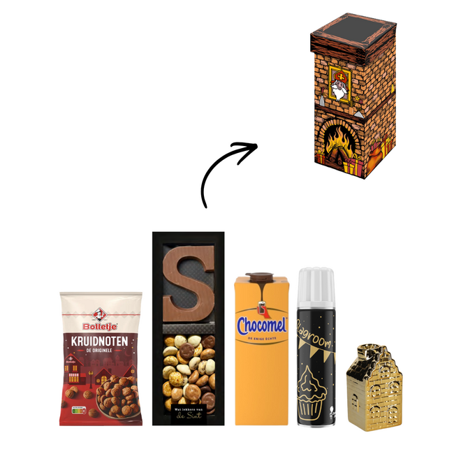 Sinterklaas pakket schoorsteen