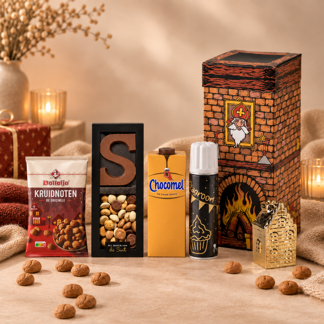 Sinterklaas pakket schoorsteen gevuld