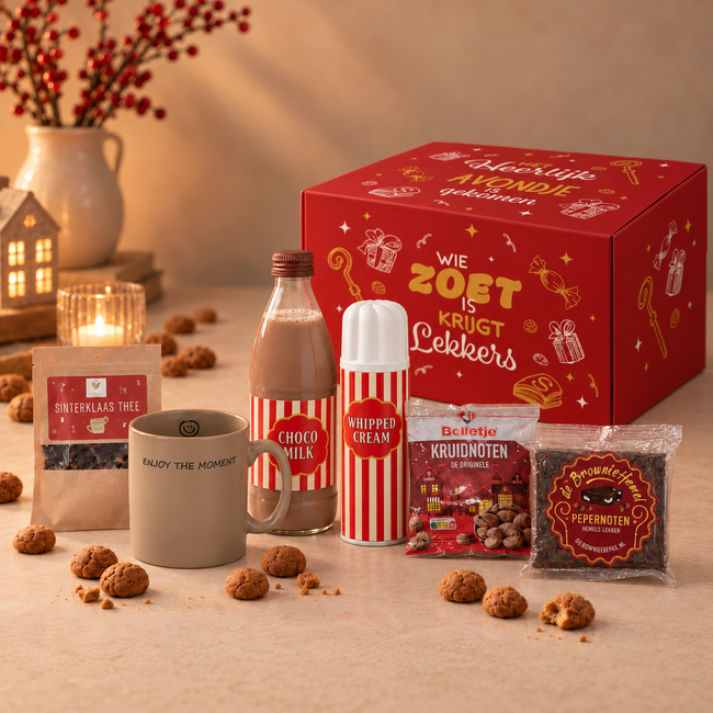Sinterklaas pakket streep rood wit