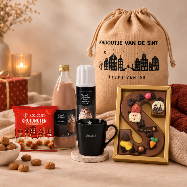 Kadootje van de Sint pakket gevuld