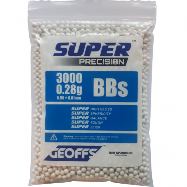 Geoffs GEOFFS™ SUPER PRECISION™ BBS 0.28G 3000 WHITE