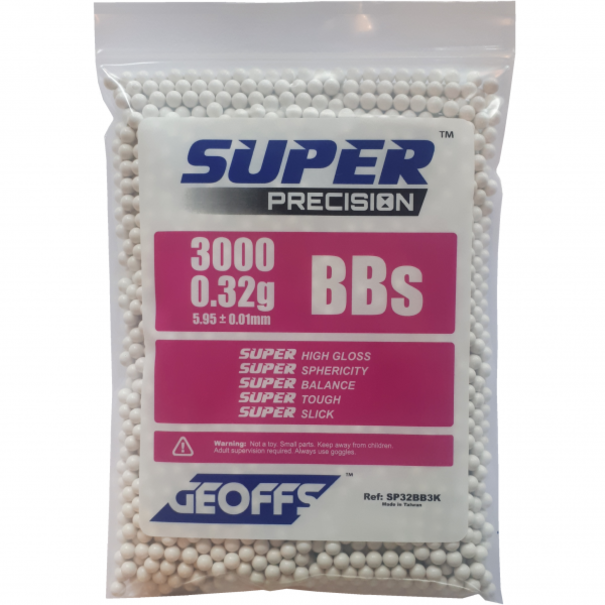 Geoffs GEOFFS™ SUPER PRECISION™ BBS 0.32G 3000 WHITE