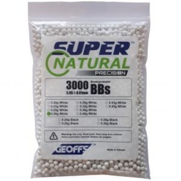 Geoffs SUPER NATURAL PRECISION™ Bio BBs 0.28g 3000 White