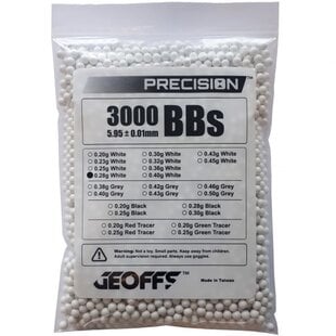 GEOFFS™ PRECISION™ BBS 0.28G 3000 WHITE