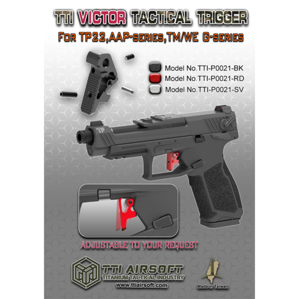 TTI Victor Tactical Trigger For Aap01 / Tp22 / Glock Gbb