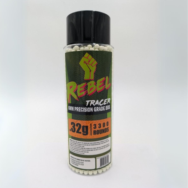Rebel Rebel Precision 6mm BBs 3300ct Bottle - 0.32g Tracer