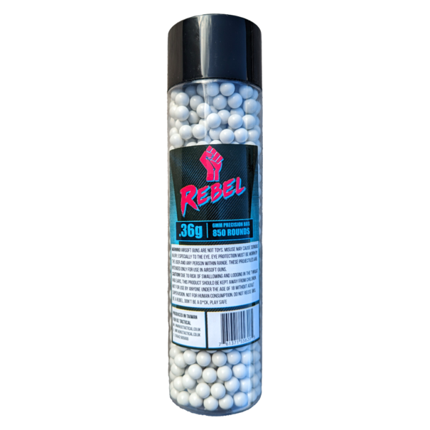 Rebel Rebel Precision Heavyweight BIO 6mm BBs 850pcs Bottle - 0.36g