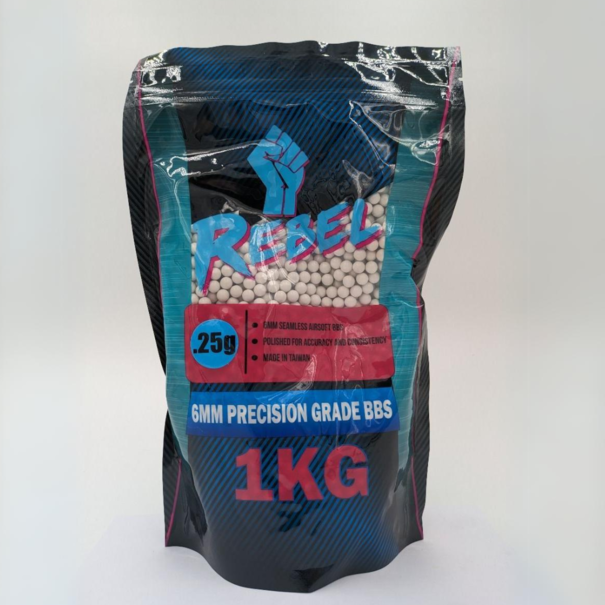 Rebel 6mm BBs 1kg Bag - 0.25g