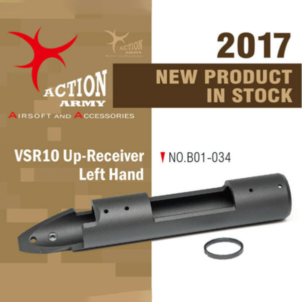 Action Army VSR-10 CNC Tactical Receiver Left Hand Black
