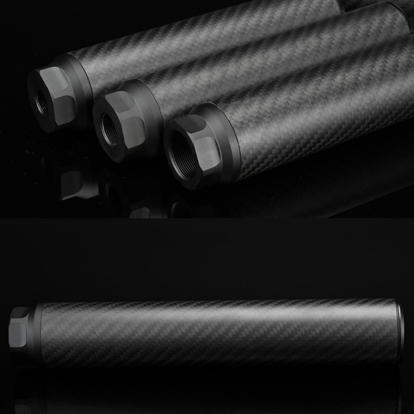 Silverback Airsoft Carbon Dummy Suppressor Long 24mm CW