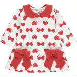 Little A'dee Bows & Hearts print dress