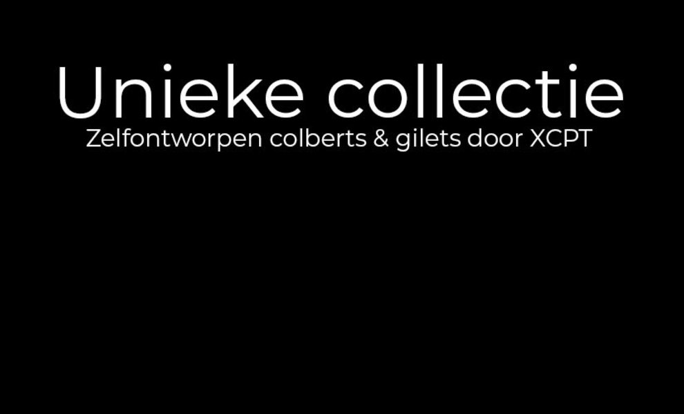 Unieke collectie: zelfontworpen colberts en gilets door XCPT!