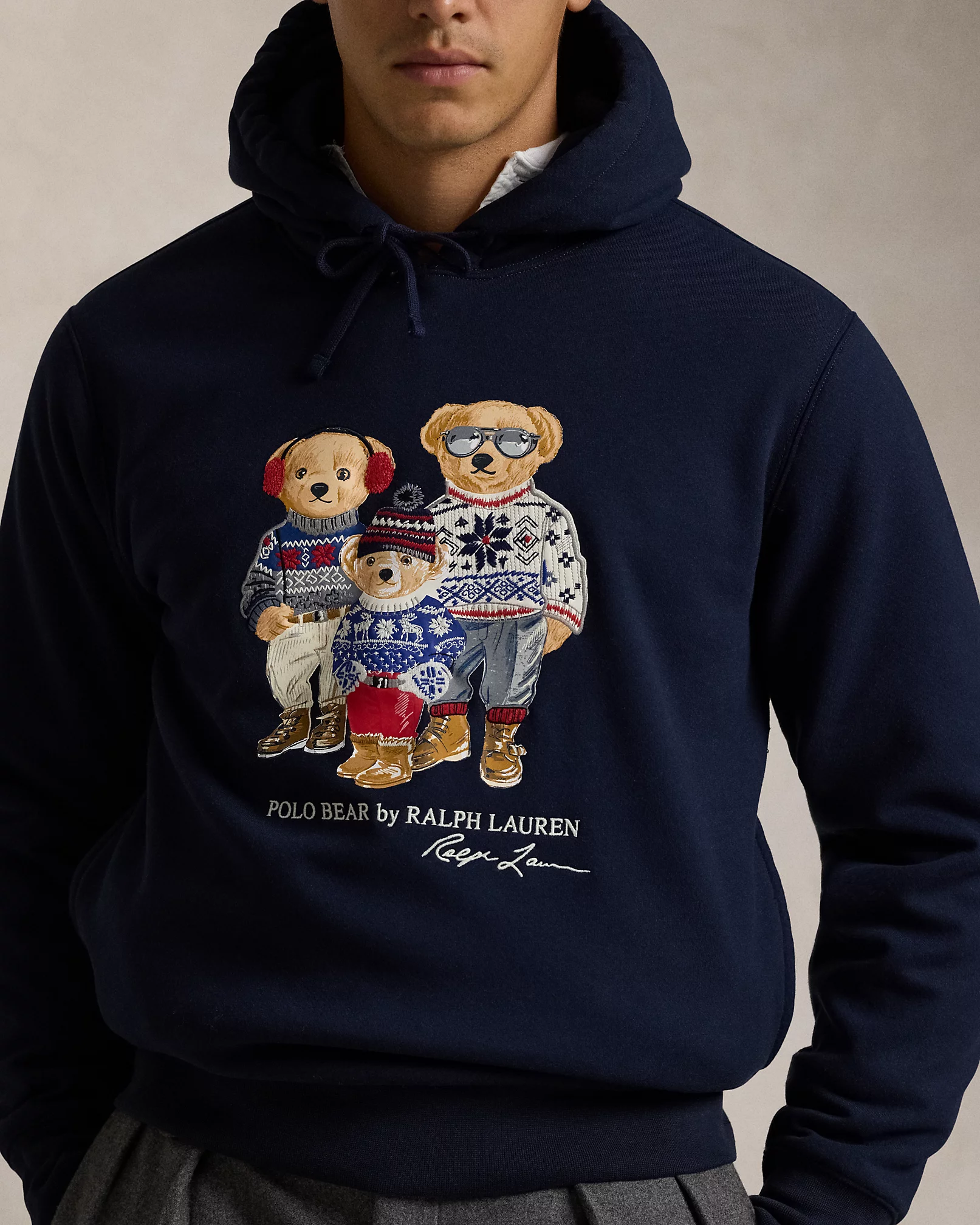 Polo Bear Family Fleece Hoodie-4
