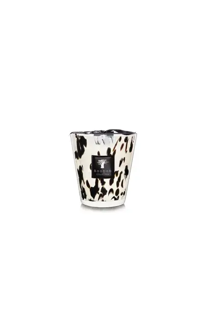 Kaars Pearls Black 16 cm/signature