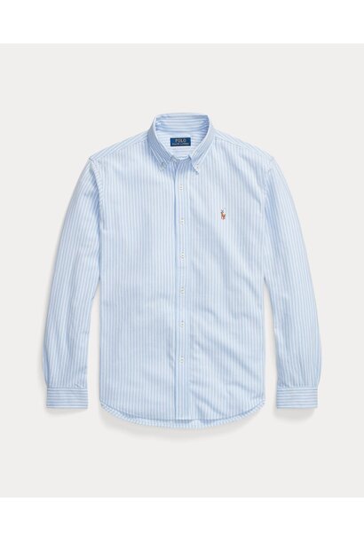 Striped knit Oxford shirt
