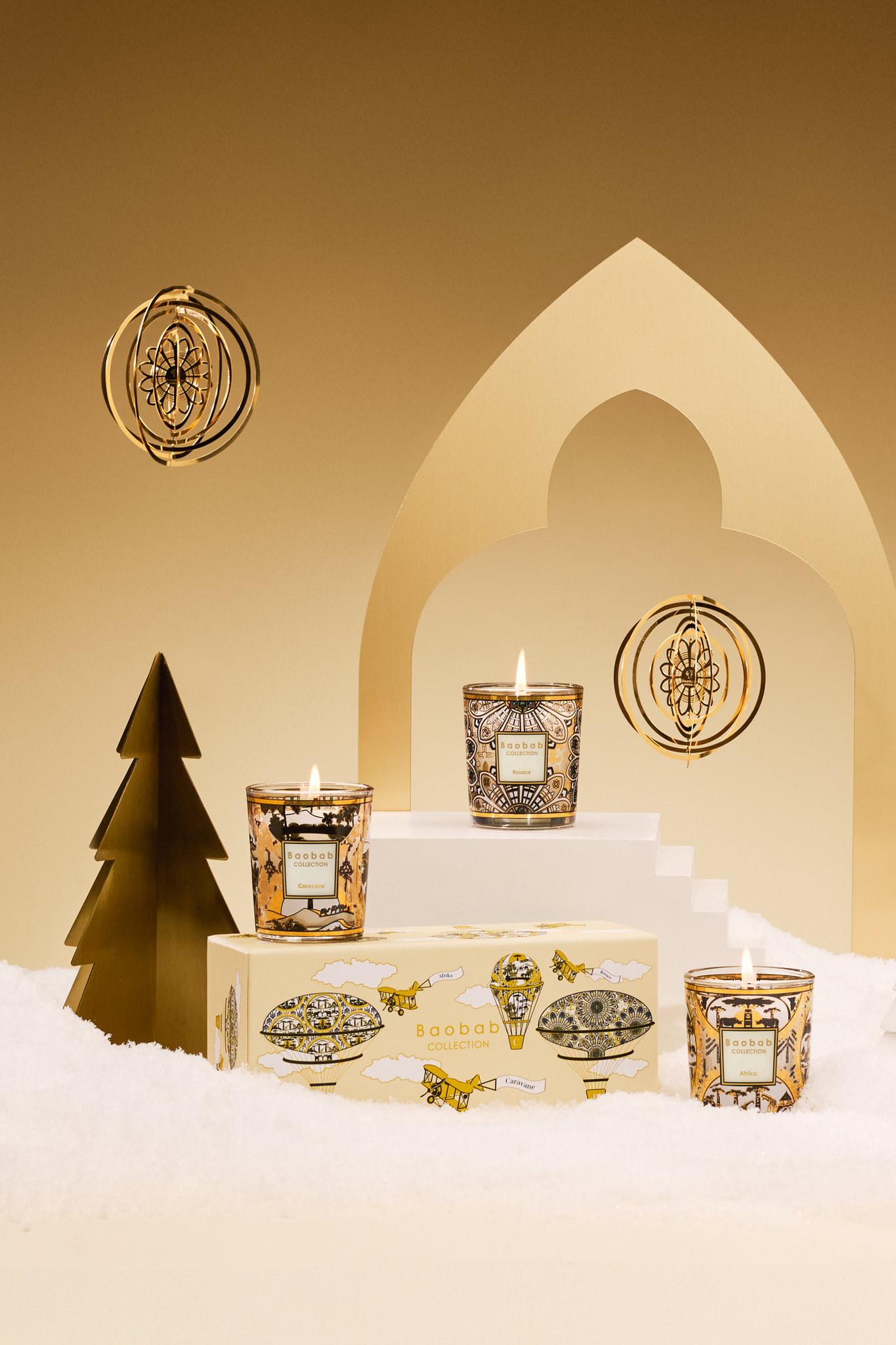 Trio travel kaarsen Rosace - Caravane - Afrika 3x 6 cm-2