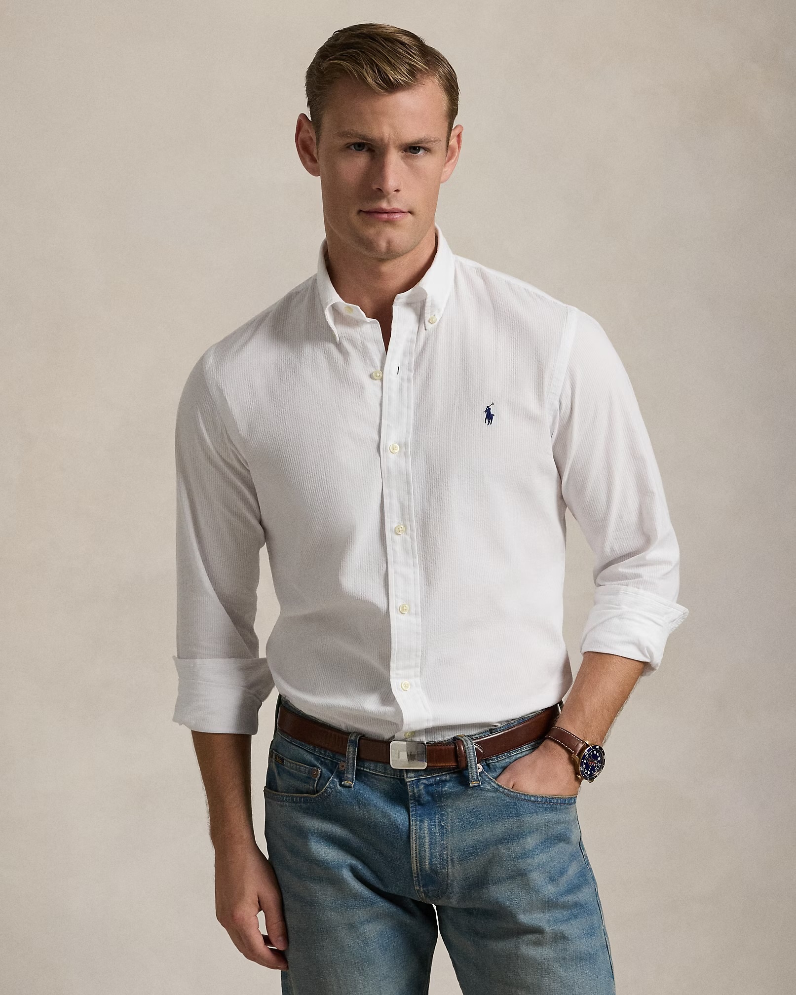 Seersucker shirt-2
