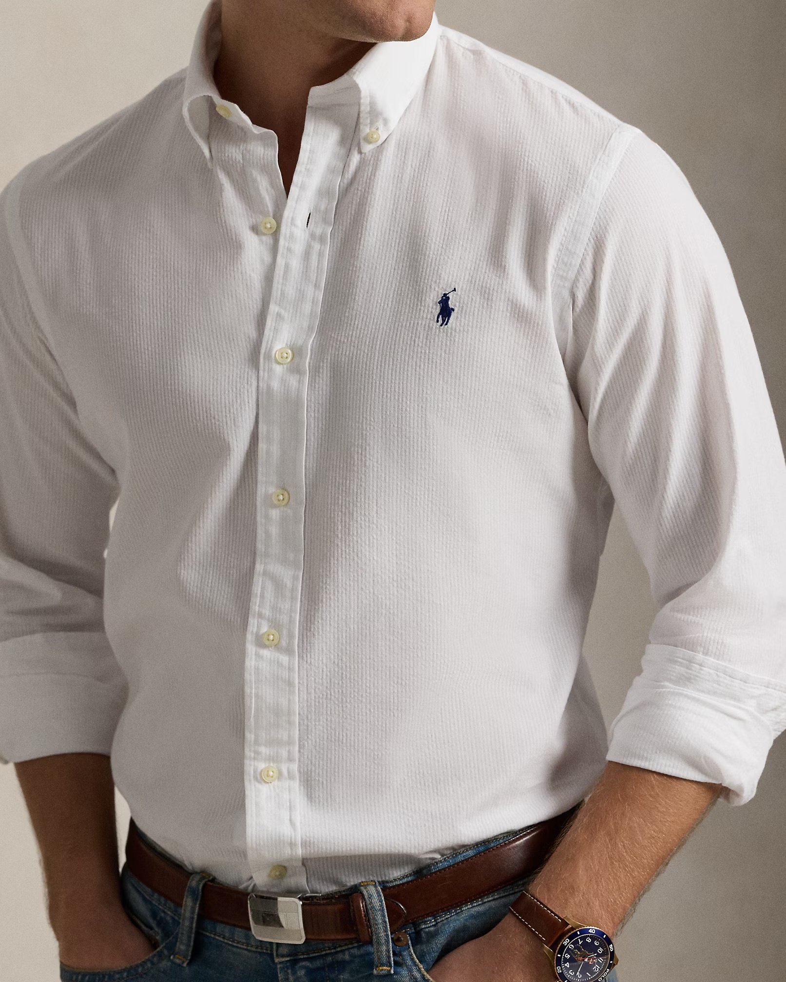 Seersucker shirt-4