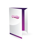 Glossy Presentatiemap dubbelzijdig fullcolor 300 grams met hoogglans UV-lak 2-delig met kleppen 1mm rugdikte