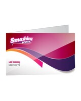 Klap-visitekaartjes Glossy liggend, 300 grams met dubbelzijdige UV-lak glanzend