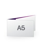 Folder Light A5 liggend wikkelvouw 135 grams gesatineerd mc