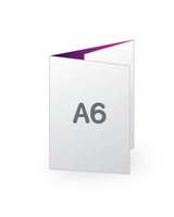 Folder Standaard A6 staand wikkelvouw 250 grams gesatineerd mc