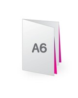 Folder Standaard A6 kruisvouw 250 grams gesatineerd mc