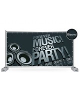 Bouwhekbanner 338x174 cm Bisonyl - Enkelzijdig fullcolor en ringen om de 30 cm
