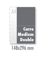Wenskaart Standaard Carre Medium - Double 300 grams dubbelzijdig fullcolor