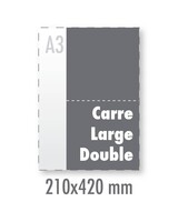 Wenskaart Glossy Carre Large - Double 300 grams dubbelzijdig fullcolor