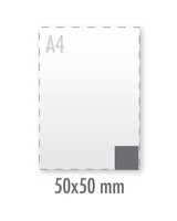Sticker Carre Extra Small (outdoor wit) 90 µm plakfolie wit, mat