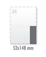 Sticker A7-lang (outdoor transparant) 90 µm plakfolie transparant, glanzend
