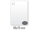Sticker ovaal 48x70mm (outdoor transparant)