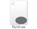 Sticker ovaal 95x145mm (outdoor transparant)