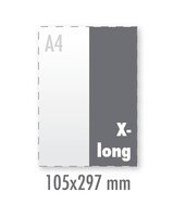 Flyer X-Long 135 grams Gesatineerd MC Tweezijdig Fullcolor