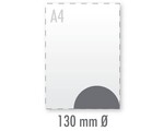Sticker halfrond 130mm (indoor neon)