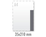 Sticker 35x210mm (indoor zilver)